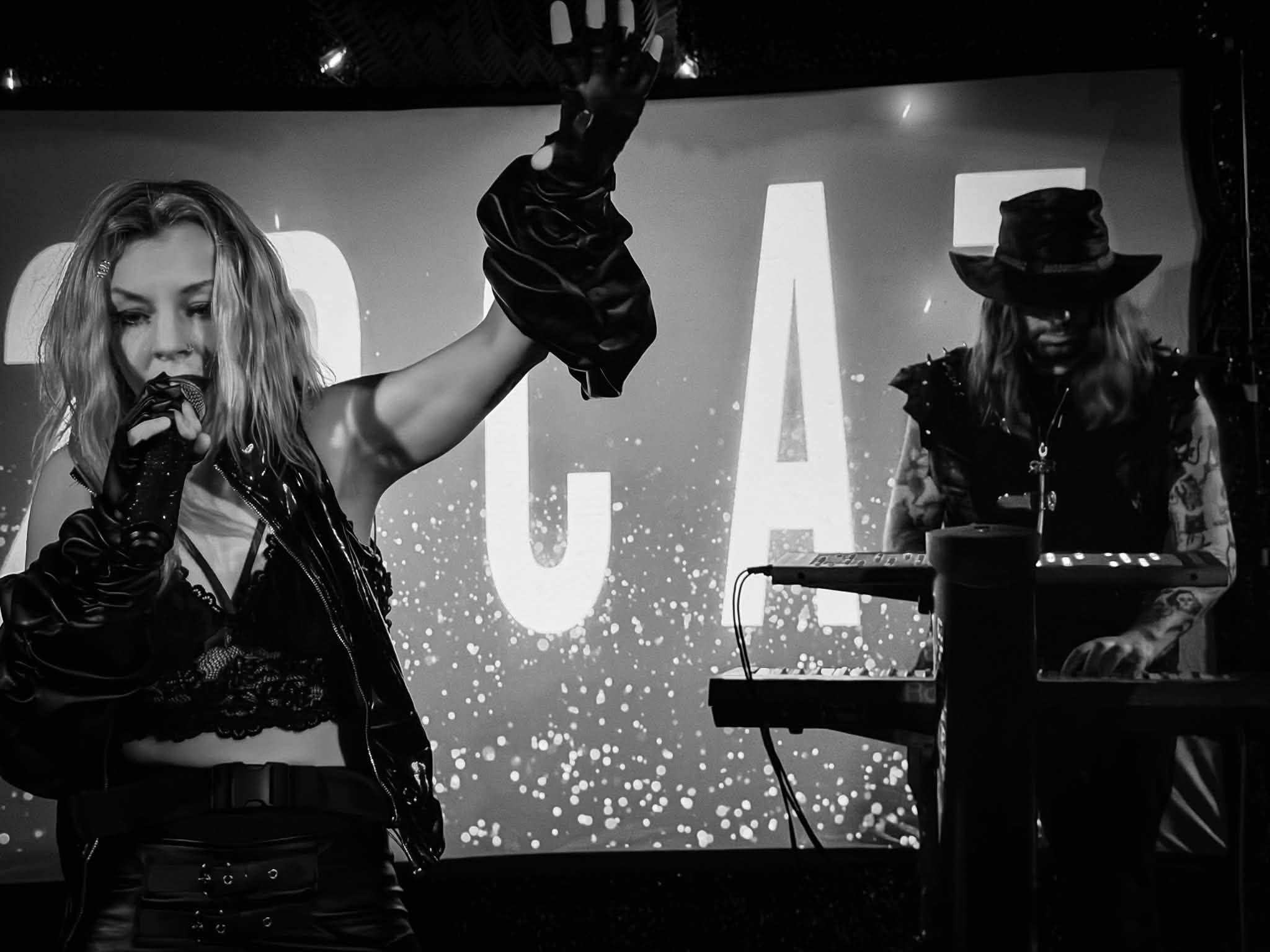 2DCAT performing darkwave set